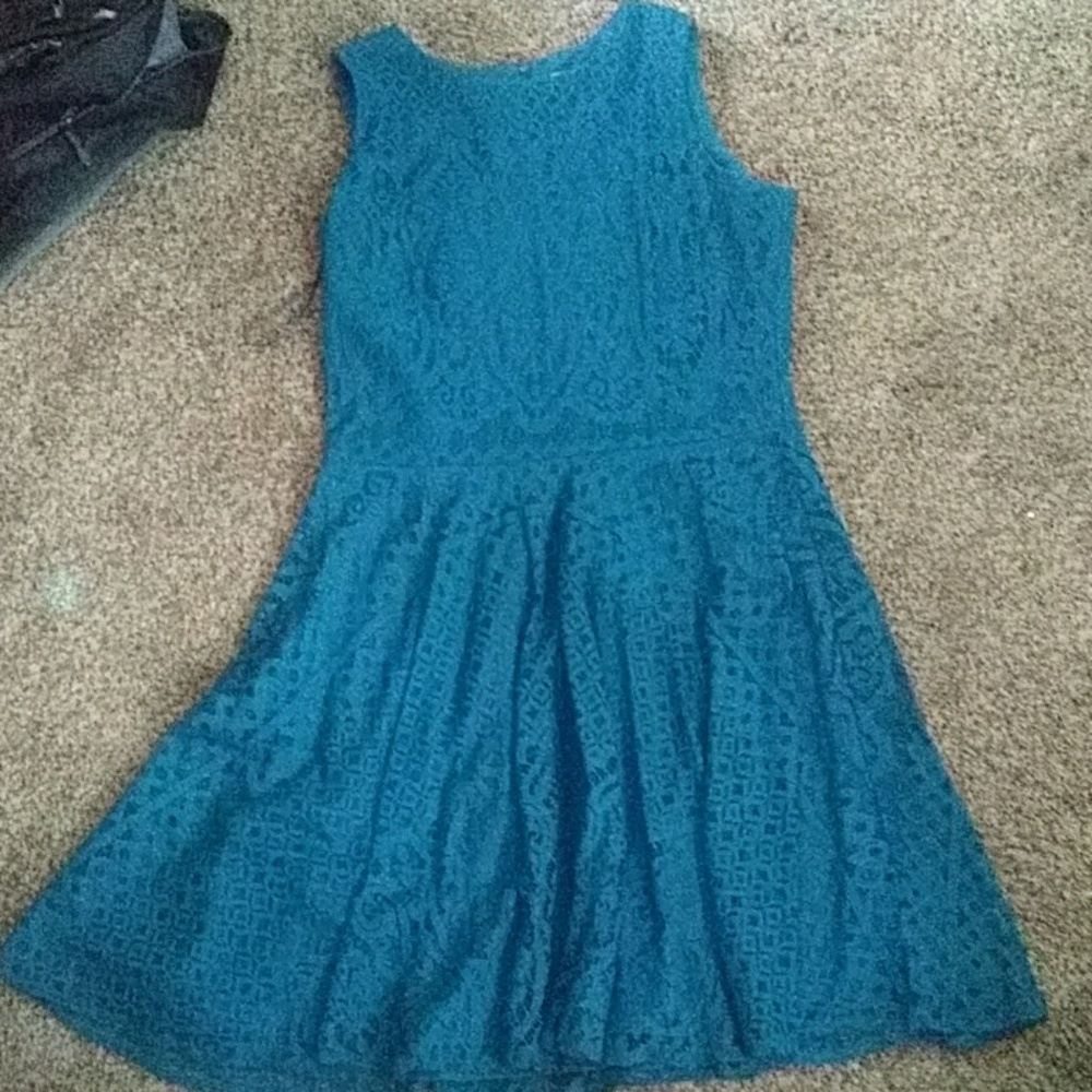 Blue lace dress